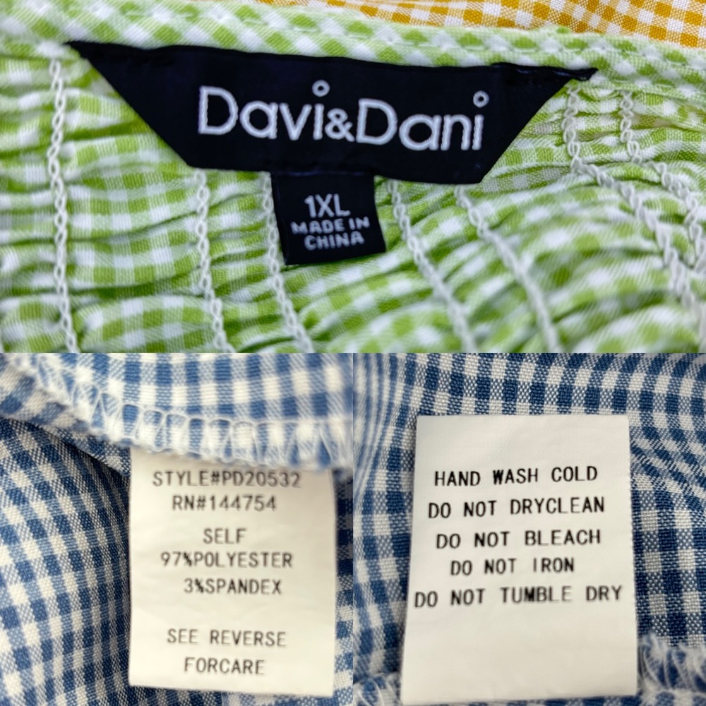 Davi & Dani Multi Color Gingham Tiered Maxi Dress - Picture 11 of 11
